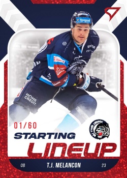 T.J. Melancon Liberec Tipsport ELH 2022/23 SportZoo 2. serie Starting LINEUP 2nd PERIOD /60 #SL-38